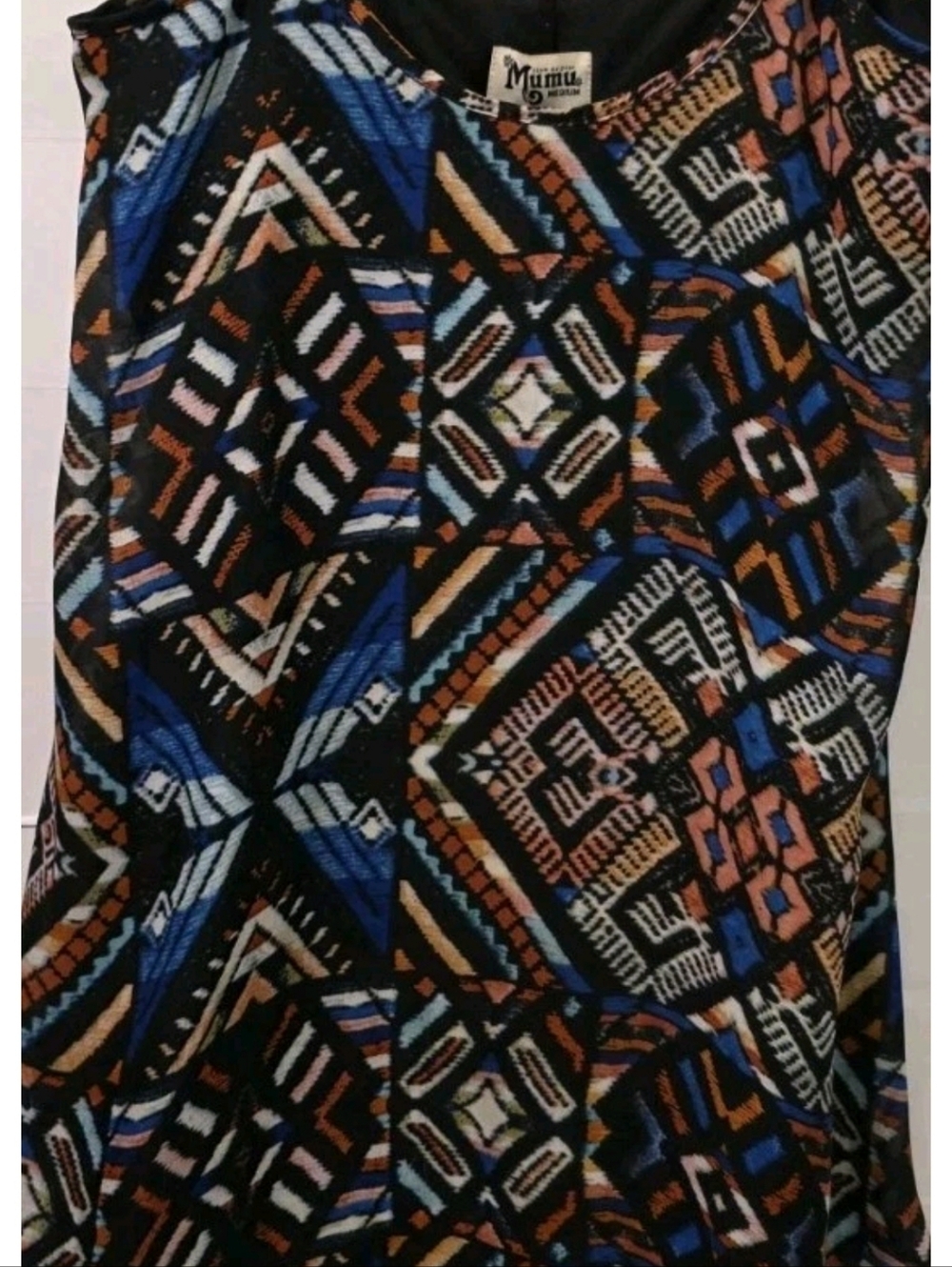 Show Me Your Mumu Bella Guatemala Trapeze Dress Geometric Mini Sz Med - Picture 6 of 15
